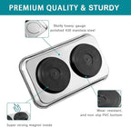 3 Pieces Magnetic Trays with 8LBs Telescoping Magnetic Pick-up Tool Set, 9.5" and 3.7" Rectangle, 6" Round Bowl Stainless Steel Magnet Parts Tray for Screws, Mechanic's