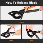 Nasop Heavy Duty Ratcheting Cable Cutter for 750MCM Copper and 1000MCM Aluminum