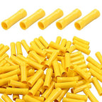 Hordion 120pcs 12-10 AWG Butt Splice Connectors, Yellow Butt Connectors Crimp Insulated Electrical Straight Wire Terminals