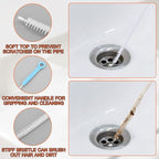 Drain Snake Kit for Hair Removal and Clog Cleaning, Snake Drain Hair Removal Tool for Shower, Sink and Tub Drains (6 Pcs)