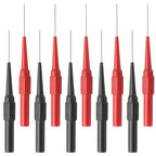 10pcs 0.7mm Back Probe Pins, Electrical Needle Probes, Insulation Piercing Pin Test Probes, 4mm Banana Socket Connection Multimeter Back Probes (Black, Red)