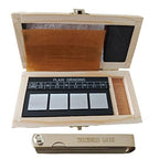 4Pcs Surface Roughness Comparators,Plain Grinding Test Block Ra0.1-0.8mm Microfinish Comparator,Surface Finish Comparator Set for Lathe Machinery Manufactur Teach (4pcs Surface Roughness comparators)