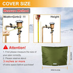 Backflow Preventer Cover Insulated (5°F) with Thick 7 Layers Fabric, 30" W x 24" H with Aluminum Foil Layer for Winter Pipe Freeze Protection, Sprinkler Covers for Outside (Green)