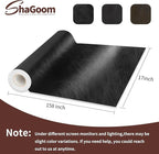 Shagoom Leather Repair Patch, 17X158 inch Strong Sticky Repair Patch Self Adhesive Waterproof, DIY Large Leather Patches for Couches, Furniture, Sofa, Car, Chair (Black, 17X158 inch)