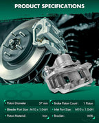 SCITOO 19B2999 Front Left Disc Brake Caliper Assembly w/Bracket For Hyundai For Elantra/For Sonata,For Kia For Magentis/For Optima/For Soul
