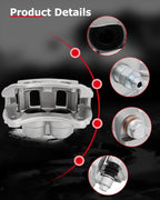 cciyu Front Left Brake Caliper Assembly w/Bracket 18B4950 For Chevy For Equinox 2005-2006,For Pontiac For Torrent 2006,For Saturn For Vue 2004-2007