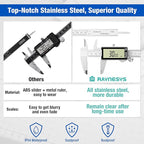 Digital Caliper 12 Inch with Large LCD Screen, Inch/MM/Fraction Conversion, 300mm Micrometer Caliper All Stainless Steel Diameter Measuring Tool for Jewelers/Woodworkers/DIY