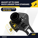 3AN-20AN AN Fitting Wrench AN Fitting Tool for AN Hose Fitting Assembly Adjustable Lightweight Aluminum Black With 6AN-AN8 Double-ended AN Wrench Blue