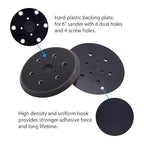 6 Inch Replacement Sander Pads, 6 Holes Hook and Loop Sander Pad for Ridgid R2611 Random Orbit Sander, 2 Pack