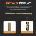 Drill Bit, #15 Cutting Diameter, 4341 HSS Gold Finish 135° Cutting Angle Number Jobber Bits - (Applications: for Drilling Soft Metal Plastic Wood), 10-Pieces