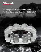 cciyu Front Left & Right Brake Calipers Assembly w/Bracket 18B5297 18B5296 2011 2012 2013 2014 2015 2016 2017 2018 For Dodge For Durango,2011 2012 2013 2014 2015 2016 2017 For Jeep For Grand Cherokee