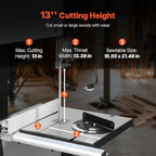 VEVOR Band Saw, 13.39-Inch, Benchtop Bandsaw with Stand, 440-846 RPM Continuously Viable Speed, 1100W 1-1/2HP, 110V, Optimized Work Light, and Miter Gauge, for Woodworking Aluminum Wood Metal Copper
