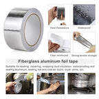 BOMEI PACK Adhesive Aluminum Foil Heat Shield Tape 2 Pack Barrier Fiberglass Thermal Insulation Reflective Material High Temp Protection (2 inch)