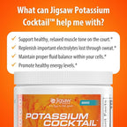 Jigsaw Health Potassium Cocktail | Formerly Pickleball Cocktail | Orange Flavor | 60 Servings (Jar)
