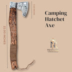 Custom Gift Forged Carbon Steel Viking Axe, Viking Bearded Deocrative Throwing Axe 22 inch 3738