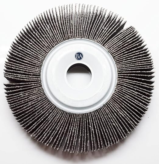 Benchmark Abrasives Aluminum Oxide 6 Inch Center Hole Flap Wheel - Bench Grinder Wheel 1” Length 1" Arbor Sander for Deburring, Sanding, Grinding, Rust Paint Removal Polishing Wheel - 80 Grit