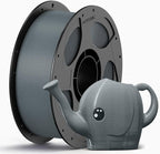 ANYCUBIC PETG Filament 1.75mm, 3D Printer Filament, Dimensional Accuracy +/- 0.02mm, Exceptional Toughness, Print with Most FDM 3D Printers, 1KG Reusable Spool, Texture Silver