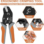 Wire Stripper and Crimping Tool Kit,AWG 24-10 Automatic Stripper Tool with AWG 28-16 Ratchet Wire Crimper For Open Barrel Connectors