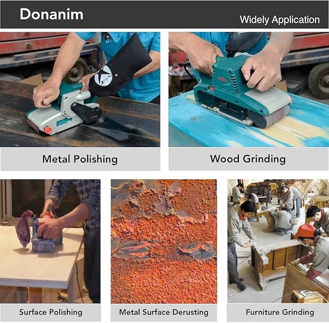 Belt Sander Sanding Belts 3x18, Silicon Carbide Wet Dry Sanding Sandpaper 600 800 and 1000 Assorted Fine Grit, 12-Pack
