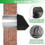 12 Inch Wall Vent Hood Exhaust Vent Cover Cap Outdoor Hooded Wall Vent with Screen and Damper for HVAC Duct Dryer Range Hood Industrial Facilities Ventilation and Air Exhaust,Galvanized Steel,Black