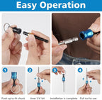 12PCS Bit Holders 1/4 Socket, Hex Shank Screwdriver Bit Holder for Impact Driver Drill Bit Keychain Extension Bar Quick Release Easy Change, Screwdriver Bit Holders for Tools & Home Improvement Gift