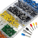 800PCS Wire Ferrules, Sopoby Insulated Ferrule Crimp Pin Terminal Kit for Electrical Projects, AWG 24-10, 8 Sizes