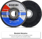 KSEIBI 651006 Grinding Wheels 10-Pack, Aluminum Oxide Discs for Metal & Stainless Steel, 4-1/2" x 1/4" x 7/8", Aggressive Grinding for Angle Grinders, Depressed Center Design