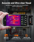 ANCEL IR101 Thermal Imaging Camera, 512x384 IR Resolution Thermal Camera for iPhone iPad (iOS), 25Hz Refresh Rate Thermal Imager with Lightning Port for Home/Pets/HVAC/Engine/Industrial Inspection
