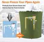 TOHONFOO Backflow Preventer Pipe Insulation Cover (5°F) - Irrigation Sprinkler Valve Insulated Pouch - Water Well Pump Cover - Sturdy 5 Layers for Winter Freeze Protection, 28" W x 36" H, Green