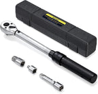 3/8-Inch Drive Click Torque Wrench Dual-Direction Adjustable Torque Wrench Set with Storage Case (10-45 ft.-lb./13.5-61 Nm)
