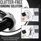 TNP Hook and Loop Tape Strap Cable Ties Fastener (Black) (15 Feet) - Sticky Self Adhesive Nylon Fabric Roll Wrap 0.75" Wide 5 Yards Reusable for Cutting Custom Length Cord Wire Fastening