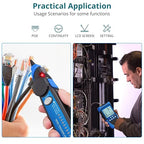 Network Cable Tester, PoE Cable Tester for CAT5, CAT5e, CAT 6, CAT 7 CAT 8, RJ45, Multifunction Power Over Ethernet Tester, Cable Voltage Tester Line Location Finder Cable Tracer, Wire Tracker
