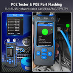 NOYAFA NF-8508 Network Cable Tester with Optical Power Meter VFL, RJ11 RJ45/PoE Tester/CAT5 CAT6/length Measurement, Telephone line Trace Meter with Headset, Network Tools