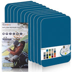 7.9x3.9 inch 12 PCS Nylon Repair Patch Nylon Repair Tape Self Adhesive Fabric Tapes Outdoor Camping Gear Fabric kit for Tent, Umbrella, Down Jackets, Sleeping Bag, Knapsack（Navy Blue）