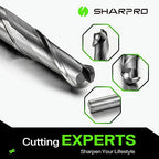 Carbide Ball Nose End Mill 2 Flute 1/4 Inch SHK. and Cutting Dia. 3D Carving, High-Speed and Deep Cutting, AlCrN Coated, Apply for Alloy Steel, Stainless Steel and Various Cast Iron.
