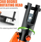 HZLZRZ Hydraulic Crimping Tool and Wire Crimping Tool, 16 Tons and Range 4AWG-600MCM, 11Pairs of Dies for Terminal Kit, Battery Terminal Crimper, Yellow Hydraulic Press (YQ/300A)