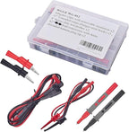 WGGE Soft Silicone ElectricianTest Lead Kit CAT III 1000V & CAT IV 600V with Insulation Alligator Clips, clamp Meter, Needle Probe for WGGE/Fluke/AstroAI/INNOVA/KAIWEETS Multimeter (WG-012)