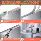 GSCIT Club Silver Edge Banding, 2 Inch x 100ft Aluminum Brushed Edge Banding PVC Edge Trim for Cabinet Repair Furniture