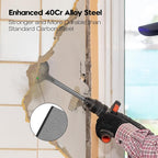 2Pcs SDS Plus Chisels Set, Flat & 20° Bent, 3” x 10” Tile Removal Bits in 40Cr Alloy Steel, Fits Most Rotary Hammers & Impact Drills, for Concrete, Tile, Stone & Other Construction Materials