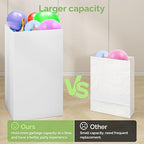 8 Pack Extra Large Disposable Trash Cans, Reusable Portable Garbage Can, 30 Gallon (30" H x 14" W x 14" D), Extra Thick Recycled Cardboard Portable Garbage Can and Recycling Bins,White