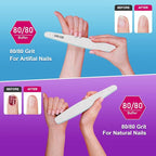 Diesisa 15pcs 80/80 Grit Nail Files for Natural Nails, Double Sided Emery Boards for Nails, Professional Nail Files for Acrylic Nails for Home & Salon (limas para manicura)