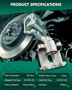 SCITOO Rear Left Brake Caliper Without Bracket 184785 Compatible For Chrysler For PT Cruiser 2001-2010