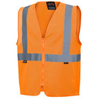 Pioneer Hi Vis Mesh Safety Vest - For Traffic & Public Workers - Cool & Lightweight - Class 2 - Reflective Tape - Orange