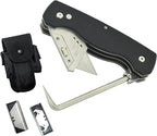 ZY891 Folding Utility Knife with Seam Tester, 10.83 inch Length, Oxford Bag, 20 Replacement Blades