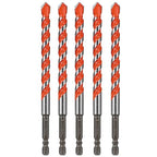 Concrete Carbide Drill Bits Hex Shank Masonry Cement Tile Drill Bit Set for Glass/Brick/Plastic/Cement/Tile 3/8" (5PCS)
