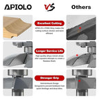Professional Cove Raised Panel with Back Cutter Router Bits 1/2 Inch Shank for Cove-Cut and Making Cabinet Door, 3-1/8 Inch Diameter, Used in Combination with Rail and Stile Router Bits