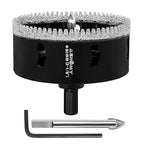 3-1/8 Inch Diamond Hole Saw with Pilot Drill Bit, 3-1/8" Serrated Brazing Tile Hole Saw Diamond Core Drill Bits with Guiding Bit for Ceramic Porcelain Tile Glass Stone Granite Marble