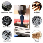 M35 Step Drill Bit Set,1/8" to 7/8" 25-Steps, Cobalt Bits, Heavy Duty for Stainless Steel, Hard Steel, Aluminum, Wood,2pcs.Co35A2_Co35A3