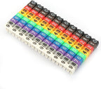 Clip-on String Wire Marking Boxed Plastic Digital Number Wire Label Tube Set Colorful Cable Marker (100PCS KCM-2.5MM)