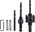 General Quick Change Hole Saw Mandrel, 7/16-Inch and 3/8 Inch Hole Saw Arbor with 3Pcs Central Drill/2PCS Hex wrench/2Pcs Spring